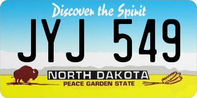 ND license plate JYJ549