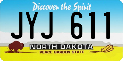 ND license plate JYJ611