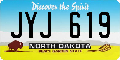 ND license plate JYJ619