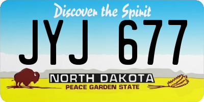 ND license plate JYJ677