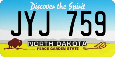 ND license plate JYJ759
