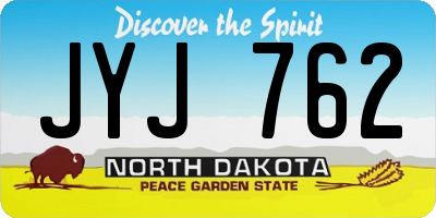 ND license plate JYJ762