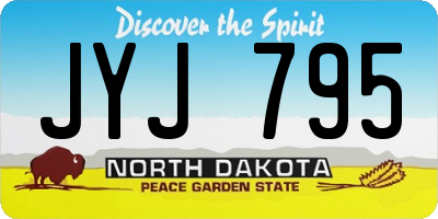 ND license plate JYJ795
