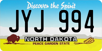 ND license plate JYJ994