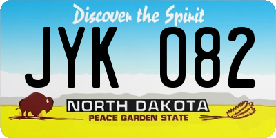 ND license plate JYK082