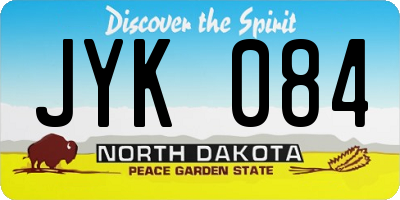 ND license plate JYK084