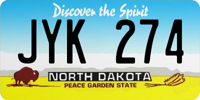ND license plate JYK274