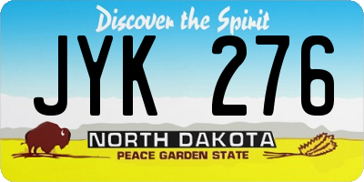 ND license plate JYK276