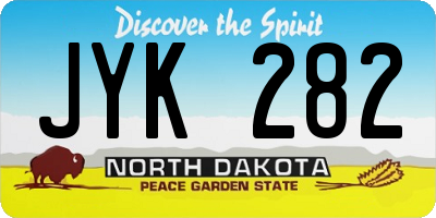ND license plate JYK282