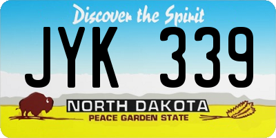 ND license plate JYK339