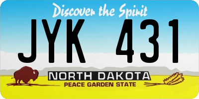 ND license plate JYK431
