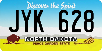 ND license plate JYK628