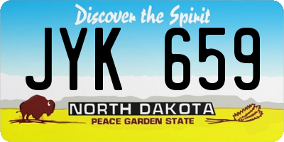 ND license plate JYK659
