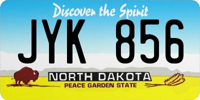 ND license plate JYK856