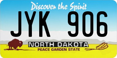 ND license plate JYK906