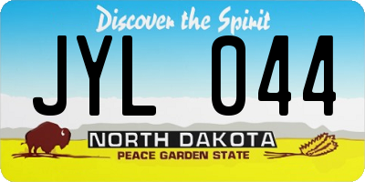 ND license plate JYL044