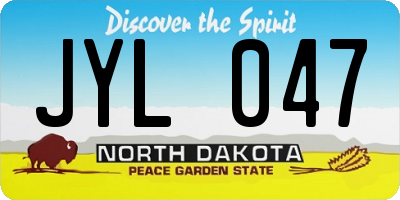 ND license plate JYL047