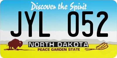 ND license plate JYL052