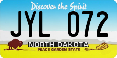 ND license plate JYL072