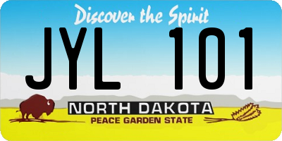 ND license plate JYL101