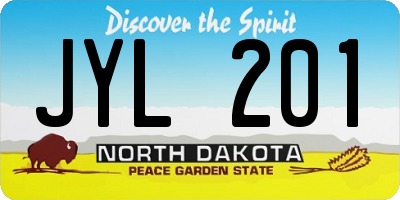 ND license plate JYL201