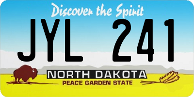 ND license plate JYL241