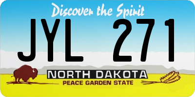 ND license plate JYL271