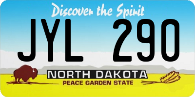 ND license plate JYL290