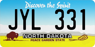ND license plate JYL331