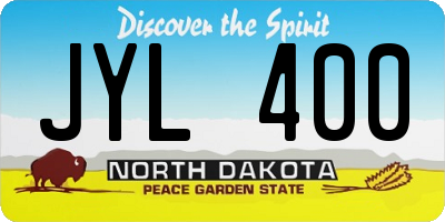 ND license plate JYL400
