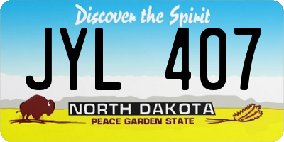ND license plate JYL407