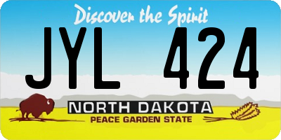 ND license plate JYL424