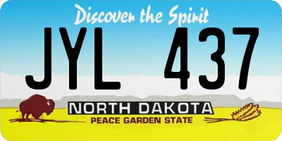 ND license plate JYL437