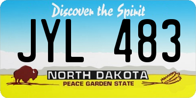 ND license plate JYL483
