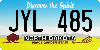 ND license plate JYL485