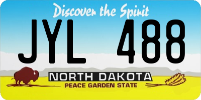 ND license plate JYL488