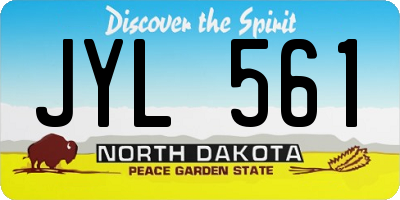 ND license plate JYL561