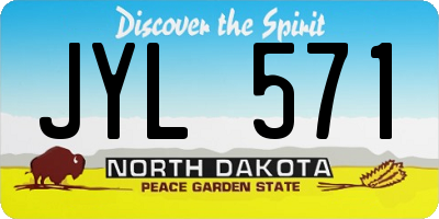 ND license plate JYL571
