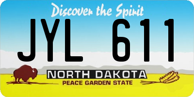 ND license plate JYL611