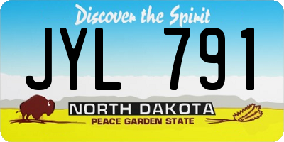 ND license plate JYL791