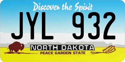 ND license plate JYL932