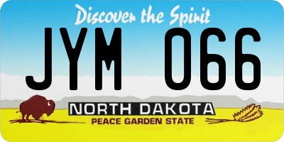ND license plate JYM066