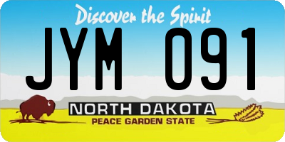 ND license plate JYM091