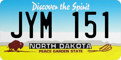 ND license plate JYM151