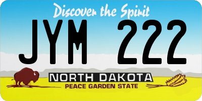 ND license plate JYM222