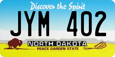 ND license plate JYM402
