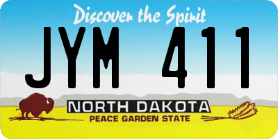 ND license plate JYM411