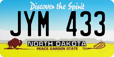 ND license plate JYM433