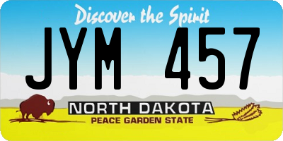 ND license plate JYM457