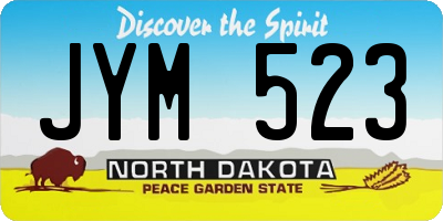 ND license plate JYM523
